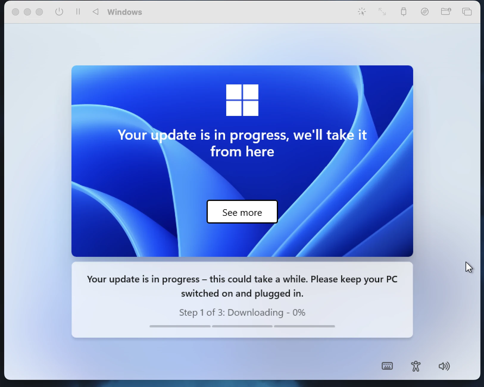 显示正在下载更新的 Windows 设置 显示正在下载更新的 Windows 设置